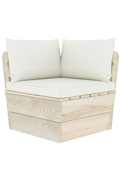 Concept Възглавници за диван от палети, 3 бр., кремаво бели, плат