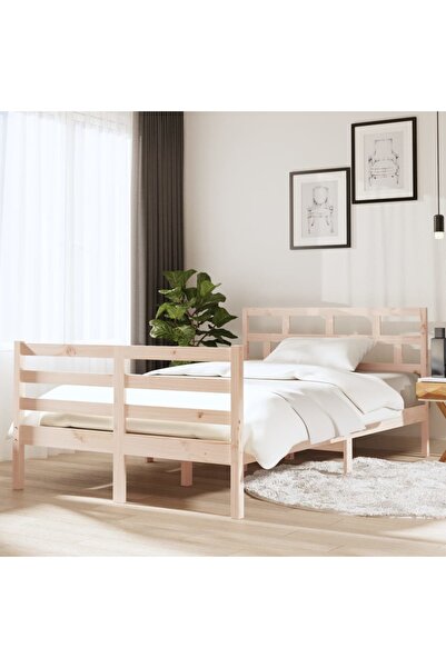 Concept Μικρό σκελετό Διπλό κρεβατιού 4 ποδιών, 120x190 εκ., μασίφ ξύλο