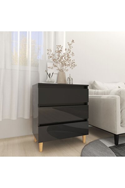 Concept Sideboard, high-gloss black, 60x35x69 cm, chipboard
