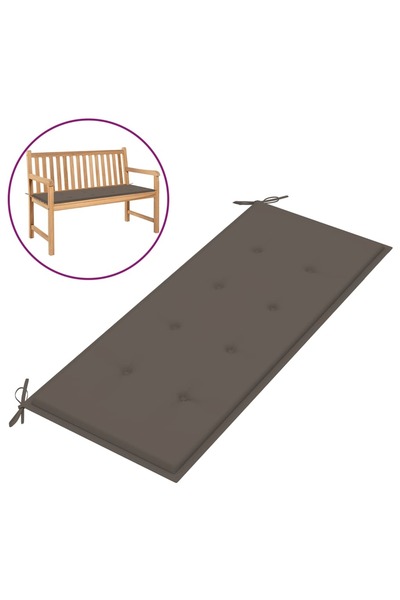 Concept Μαξιλάρι παγκάκι κήπου, γκρι-μπεζ, 120x50x3 εκ.