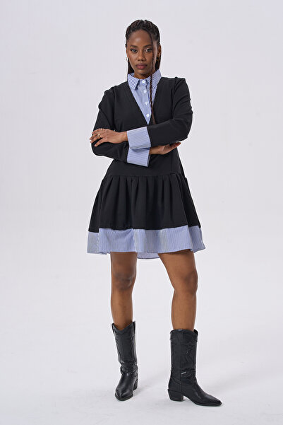 HANIQA Rochie plisată confortabilă, în stil modern