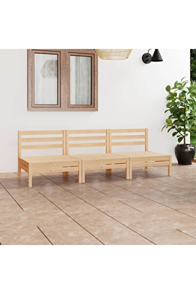 Concept Σετ επίπλων κήπου, 3 τεμάχια, από μασίφ ξύλο πεύκου