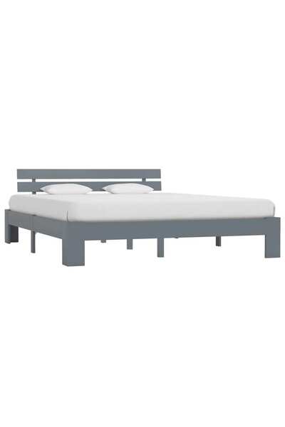 Concept Σκελετός κρεβατιού, γκρι, 180 x 200 εκ., μασίφ ξύλο πεύκου