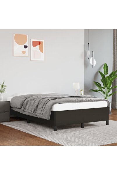 Concept Σκελετός κρεβατιού, μαύρο, 120x200 cm, οικολογικό Δερμάτινο