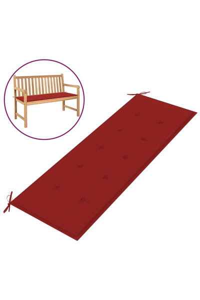 Concept Μαξιλάρι παγκάκι κήπου, κόκκινο, 150x50x3 εκ.