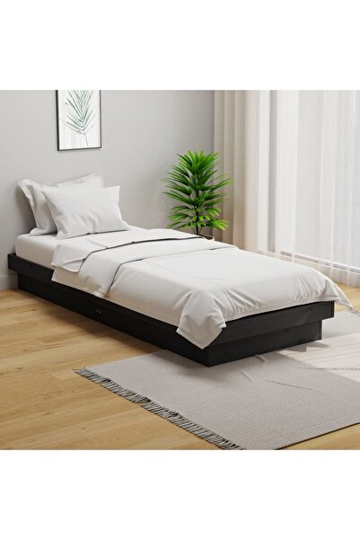 Concept Μικρό Μονό κρεβάτι 2FT6, γκρι, 75x190 εκ., μασίφ ξύλο