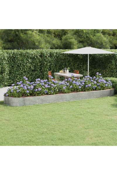 Concept Jardinieră argintiu 523x140x36 cm oțel vopsit electrostatic