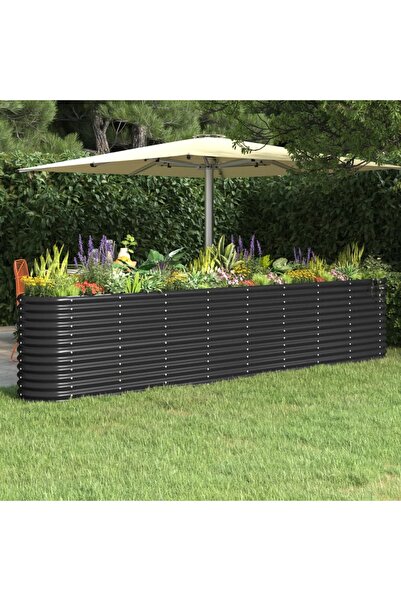 Concept Jardinieră antracit 332x40x68 cm oțel vopsit electrostatic
