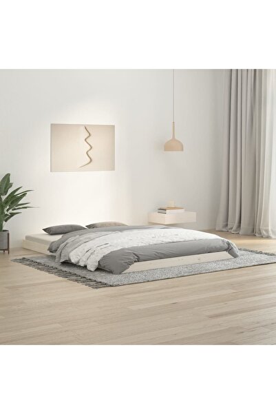 Concept Σκελετός Διπλό κρεβατιού 4FT6, λευκό, 135x190 cm, μασίφ ξύλο πεύκου