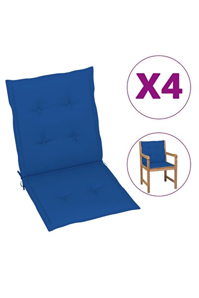 Concept Μαξιλάρια καρέκλας κήπου, 4 τεμ., μπλε ρουά, 100 x 50 x 3 εκ.