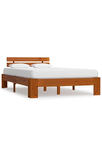 Concept Σκελετός κρεβατιού, μελί καφέ, 120 x 200 εκ., μασίφ ξύλο πεύκου