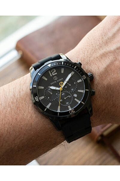 DG Silicone Band Men Wrist Watch 3 ATM Waterproof, Active Function, 2 Years Warranty, DG-8634GD
