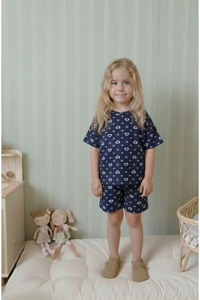 renkli diyar Girls' Shorts and Top Set Summer