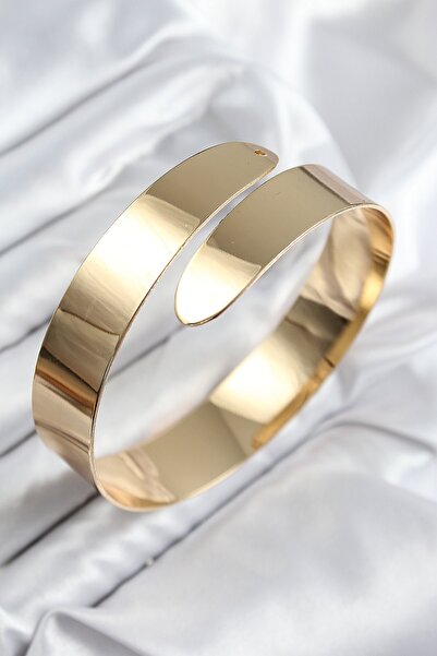 Inure Jewelry سوار بازو من النحاس الملفوف باللون الذهبي