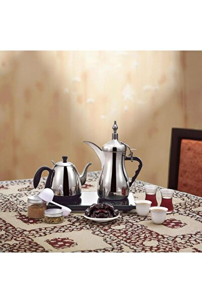 Tradeo Stainless Steel Electric Arabic Coffee & Tea Kettle Set Dual Pot Fast ...