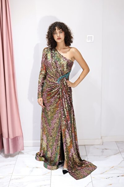 Angy Fashion “Galaxy Sparkle” Dress – a burst of color and elegance Size: 40