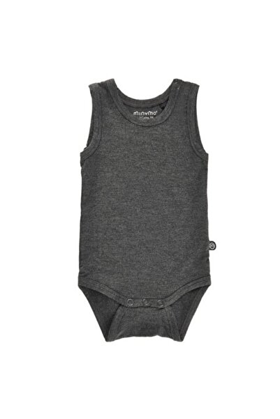 Minymo Dark Grey Melange 80 - Body-maieu din bambus -