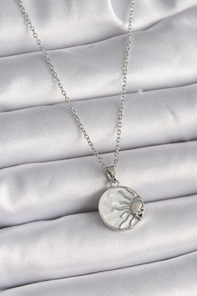 Inure Jewelry 316L الصلب الفضة اللون سلسلة بيضاء بيرليسسينت غروب الشمس نموذج ...