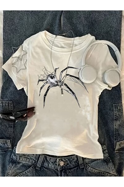 Toum Belt Boy Gothic Spider Cropped Bluz