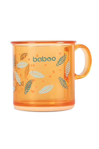 Baboo Cană cu fund antialunecare - 170 ml, portocaliu, 12 luni+