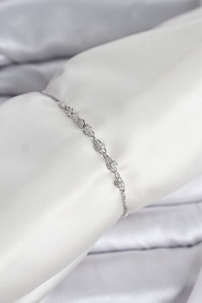 Inure Jewelry Silver Color Chain Model Zircon Stone Brass Elevator Women's Br...