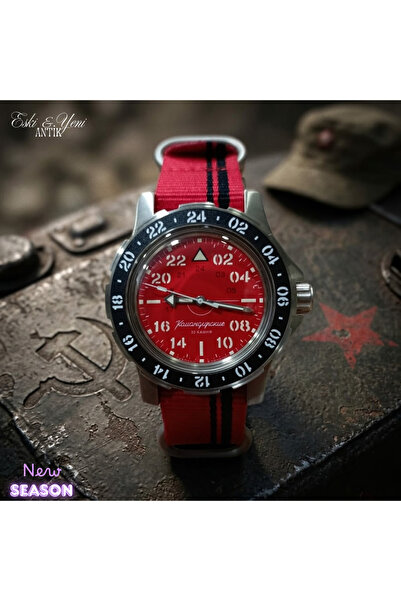 Vostok Komandirskie Men's Wristwatch – New Season Red Dial, Collectible Sport...