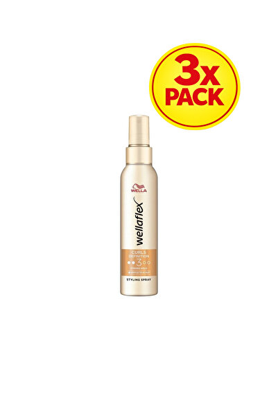 Wella 3x PACK WELLAFLEX Curls Definition, spray styling, cu fixare puternica,...
