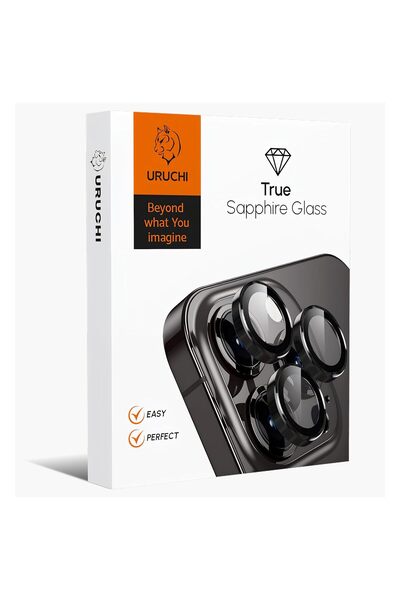 URUCHI Kamera Lens Koruyucu, Safir Cam, Alüminyum Alaşım Çerçeve, Kolay Kurul...