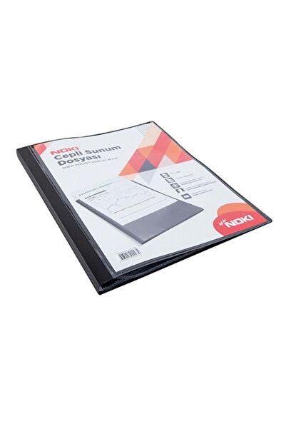 Noki 64130-N Pocketed Presentation Folder A4 Black 30Pcs