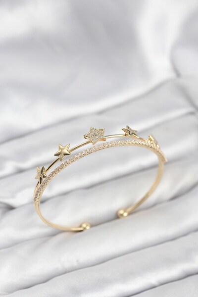 Inure Jewelry سوار نسائي من النحاس الأصفر اللون من ماركة يلدز موديل