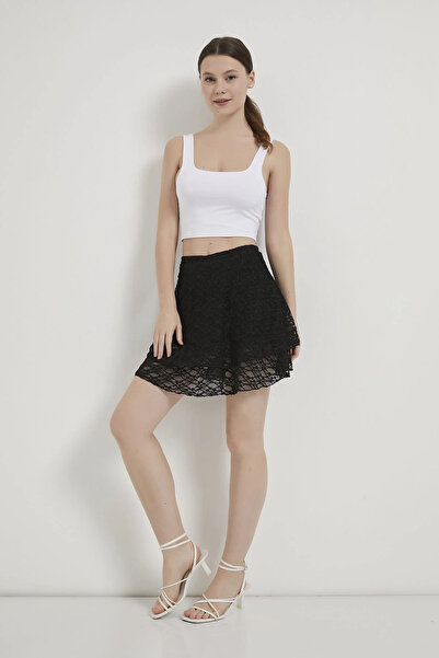 ASEDE Kat Detailled Lace Mini Women's Short Skirt