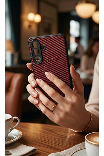 TechTrove Carbon Fiber D Textured Matte Dark Blue Premium Silicone Case Compa...