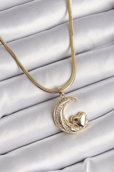 Inure Jewelry 316L الصلب الذهب اللون الصلب سلسلة إيطالية مع حجر الزركون هليل ...