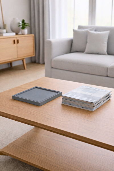 Syulet Dekor Slate – Modern Desktop Presentation & Organizing Tray (Gray)