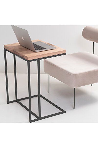 HOMS Masuta de cafea din lemn, 50 x 35 x 60 cm, negru/nuc, 30316