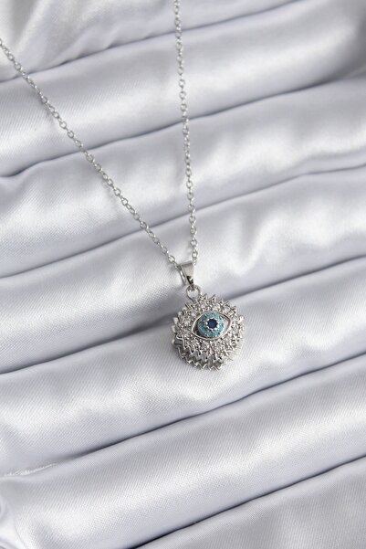 Inure Jewelry 316L الصلب الذهب اللون الزركون حجر العين نموذج قلادة المرأة