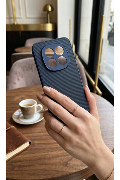 TechTrove Carbon Fiber D Textured Matte Navy Blue Premium Silicone Case Compa...