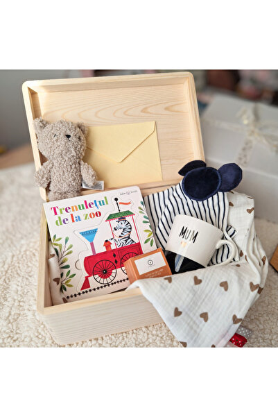 Miraboo Gift Set for Mother and Baby – Muslin, Toys, Ceramic Mug