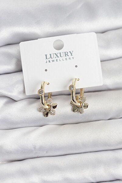 Inure Jewelry Zircon Stone Brass Women's Migrant Earrings