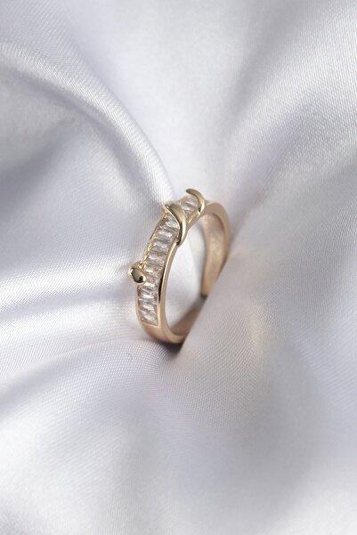 Inure Jewelry النحاس الذهب اللون الممر المائي الزركون حجر نموذج خاتم المرأة