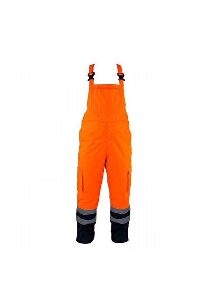 Lahti Pro Reflective trousers with bib / orange - 3xl