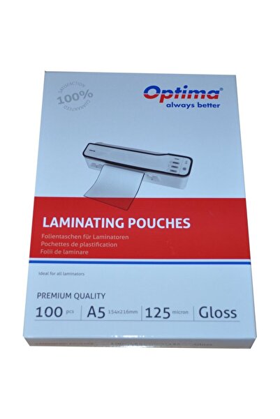 Optima Laminating film, A5 (154 x 216 mm), 125 microns 100pcs/pack