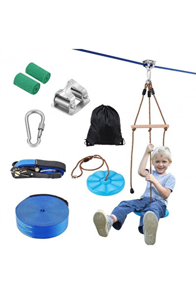 Vivatechnix Set tiroliana lungime 16 m, capacitate max 250 kg, cablu, scaun