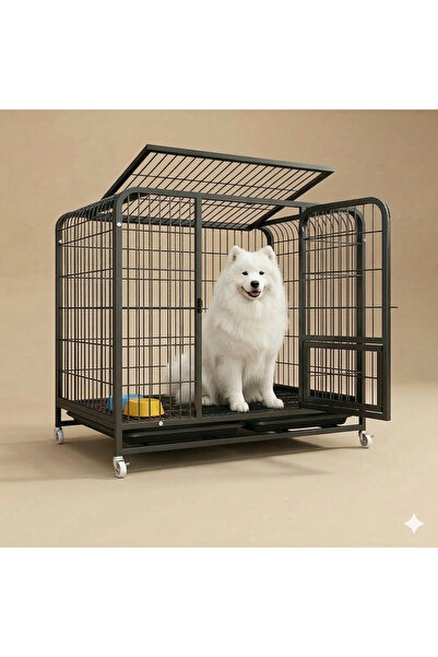 Tasma Market Tekerlekli Metal Köpek Kulübesi ve Taşıma Kafesi 110x72x94 cm – ...