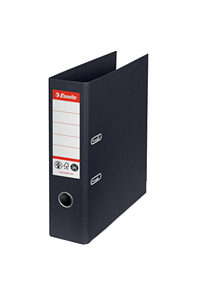 Esselte Biblioraft No.1 Power Recycled, carton cu CO2 neutra, A4, 75 mm, negru