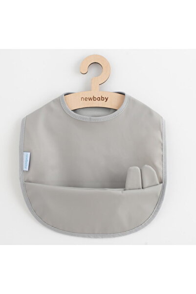 NEW BABY SHOP Washable bib New Baby 34x45 cm grey