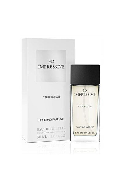 GORDANO PARFUMS 3D IMPRESSIVE Eau de Toilette for Women, 50 ml,