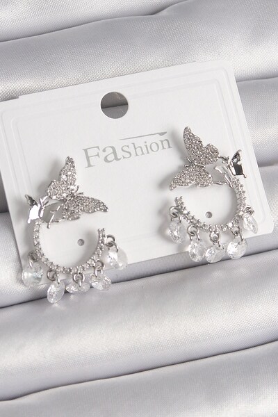 Inure Jewelry النحاس الفضة اللون الزركون حجر استرخى التفاصيل فراشة نموذج الأق...