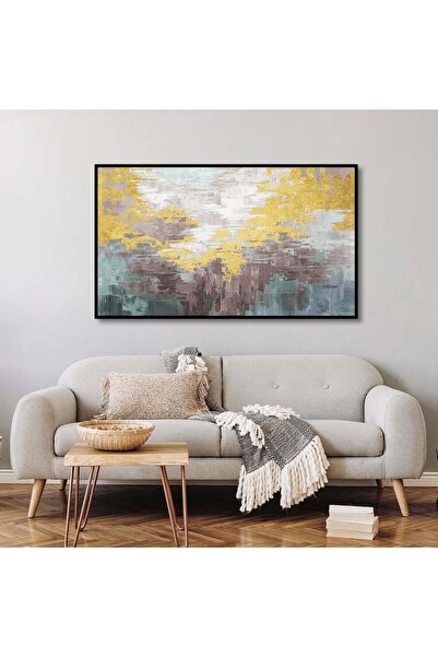 designadv Abstract art paintings with a modern design - silver frame