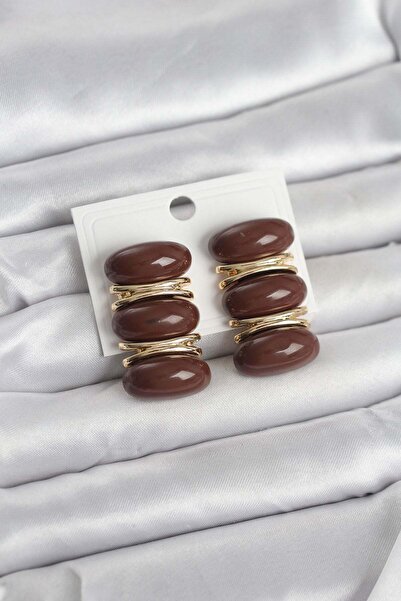 Inure Jewelry Brown Vintage Model Gold Color Women's Earrings